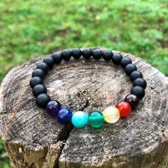 Minerální náramek ČAKRY ONYX MAT - žena